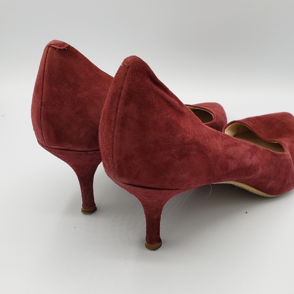 Nine west Ezra pointy toe leather red pumps heels - Picture 7 of 15